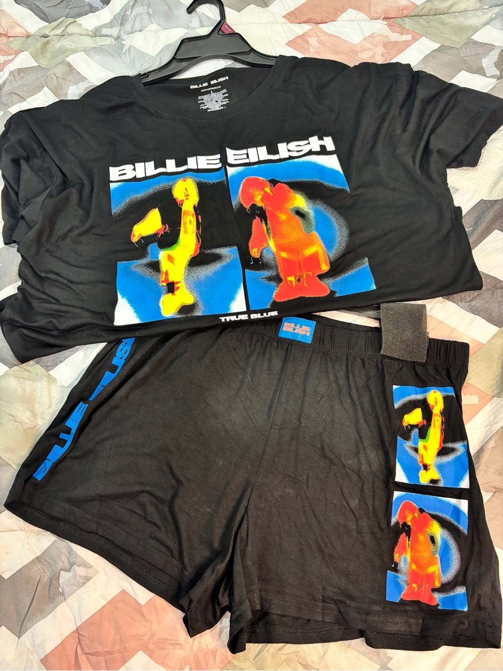 Billie Eilish Black & Blue Graphic Women’s 2 Piece Sets